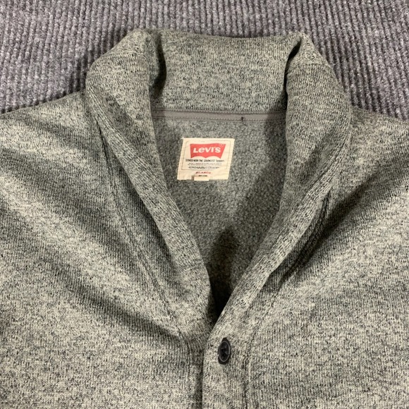 Levis Sweater Womens XL‎ Fits Large Cardigan Shacket Collared Pockets Comfort - Picture 3 of 12
